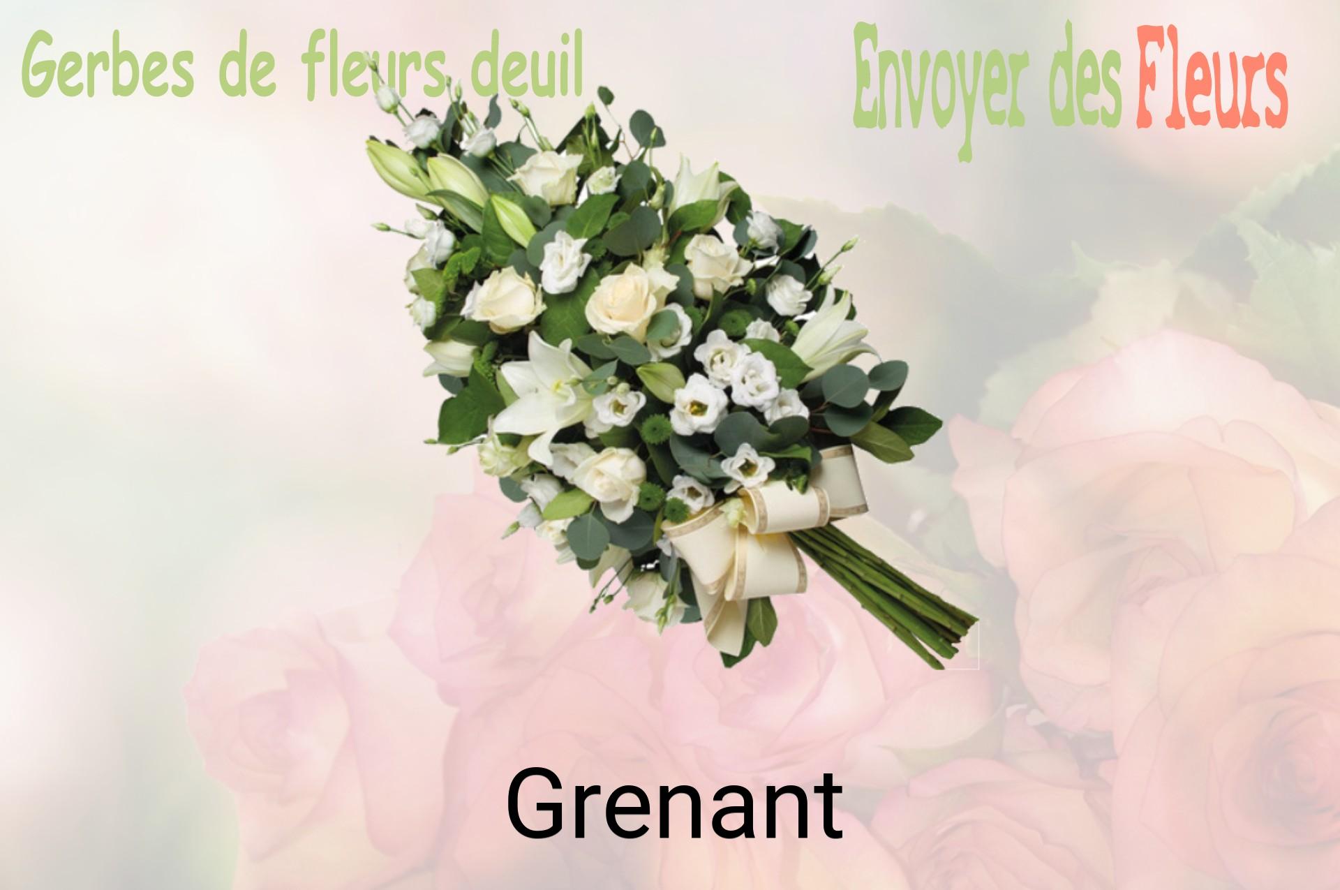 Gerbe de fleurs de deuil livrée à Grenant